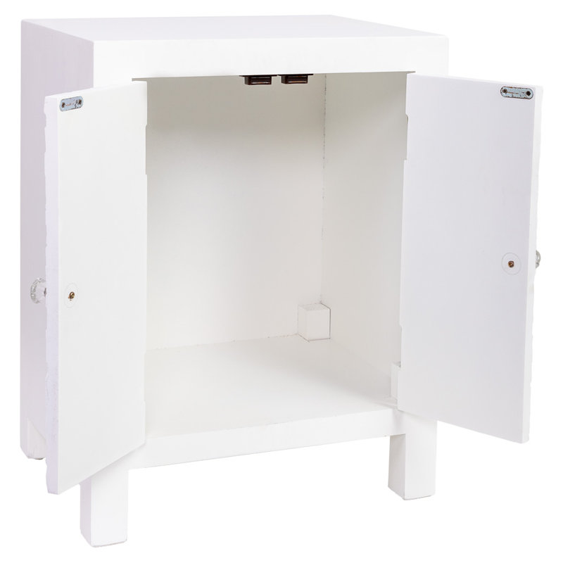 Keya 42cm W Manufactured Wood Bedside Table