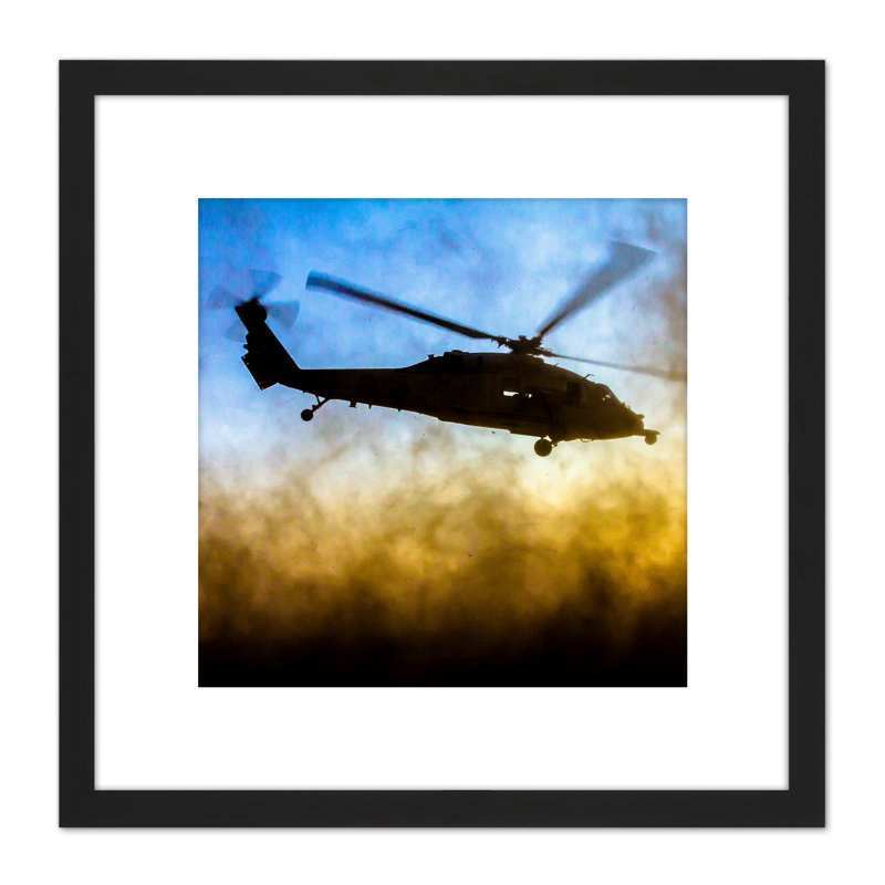 Military USA Navy Helicopter MH-60S Seahawk Photo - Single Picture Frame Print