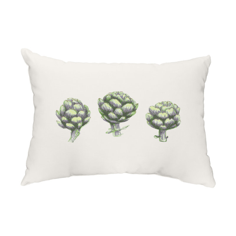 Housse et insert de coussin pour l'extérieur Artichoke, Vert
