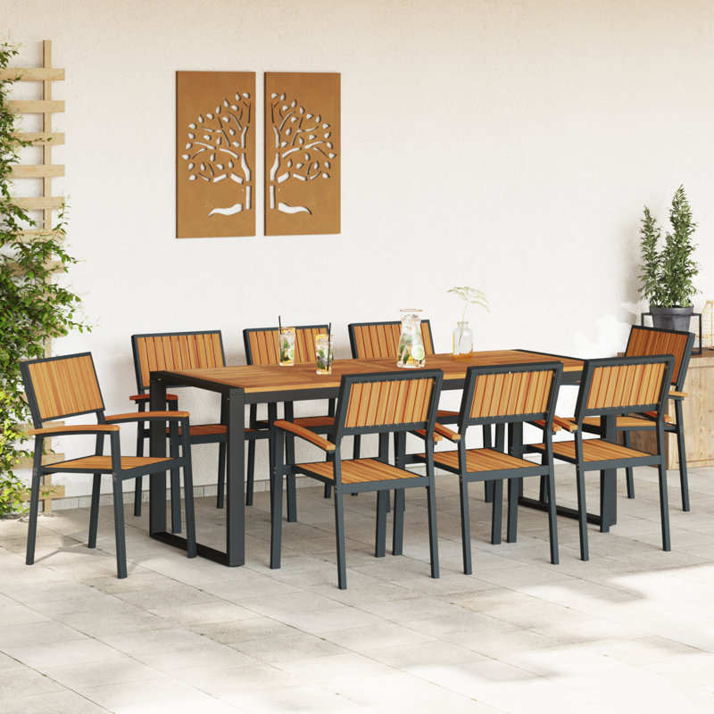Rectangular 5 - Piece 4 - Person 200Cm L Outdoor Table Set