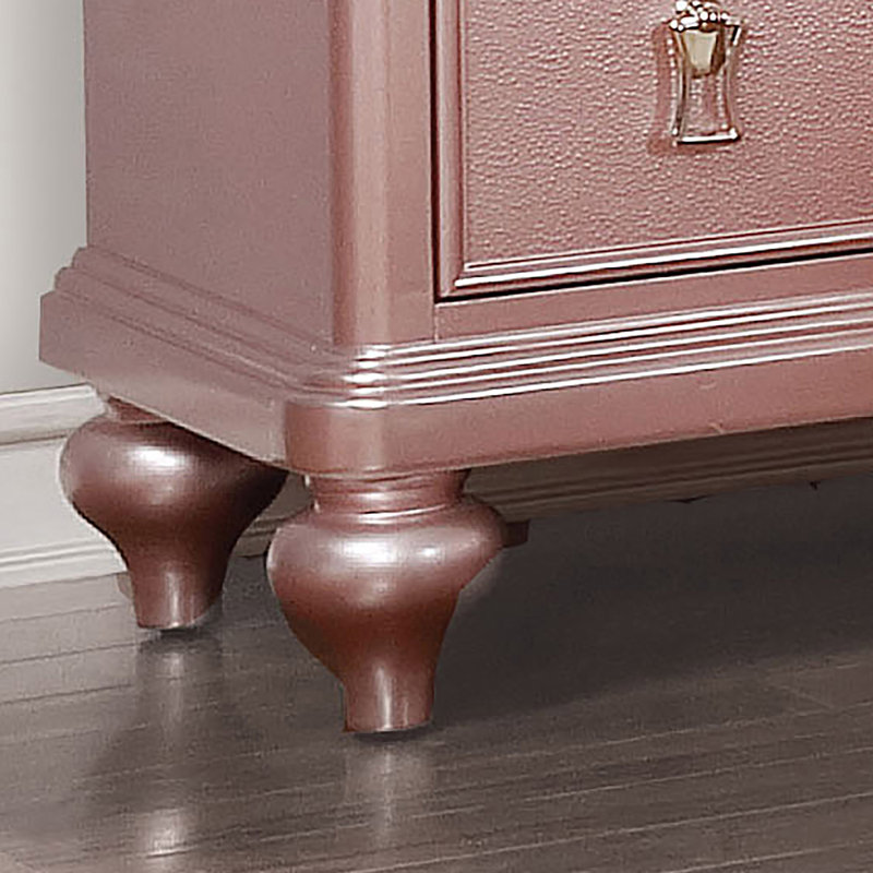 Ensemble de table de chevet et de commode en bois 2 pièces Annistyn