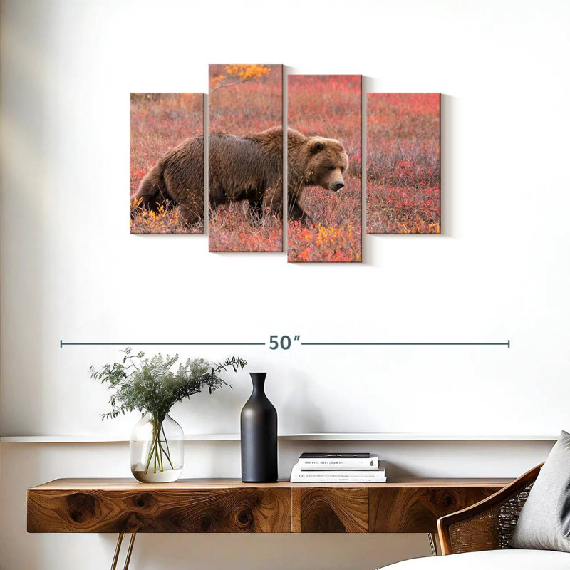Alaskan Meadow Grizzly Bear, H 22 po x l 36 po