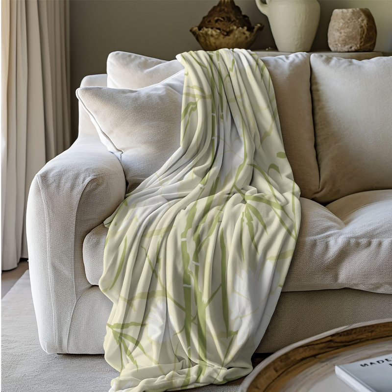 Bamboo Lines - 1 pièce Sherpa Premium, L 60 po x l 50 po