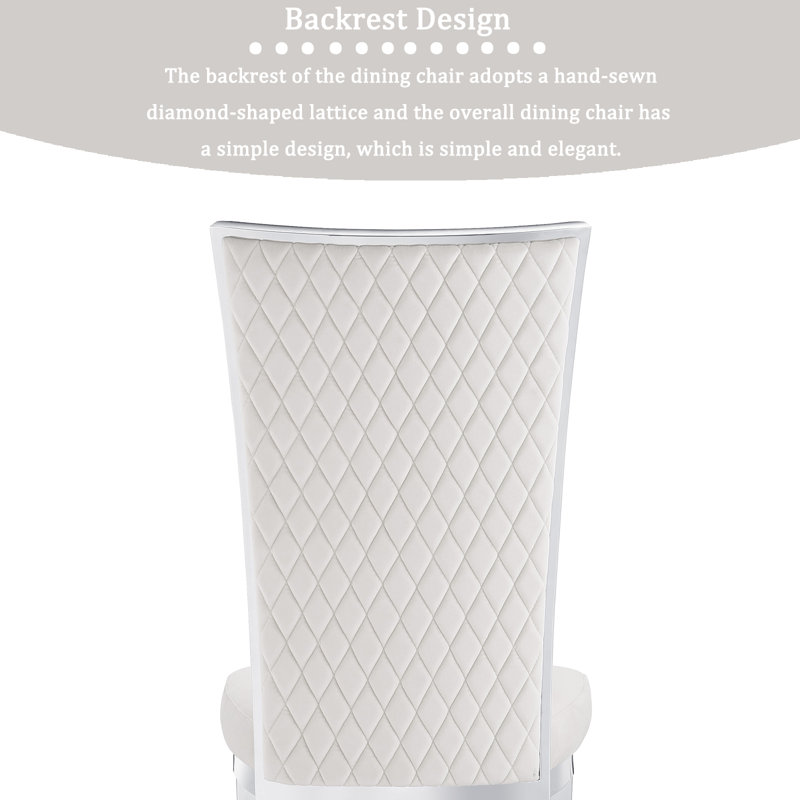 Khameron Metal Side Chair in White