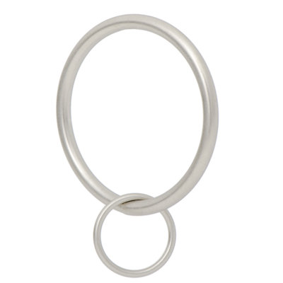Drapery Eyelet Curtain Rings - 2" Ring Loop for Hook Pins, Set of 14