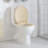 vidaXL Soft-Close Toilet Seat Beige Oval-113007554