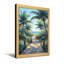 Plantes et fleurs, sentier tropical, palmiers, vue sur l'océan-154874016-154874020-154874023