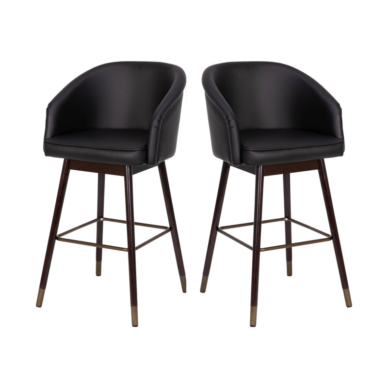 Tabouret de bar et de comptoir Brida, Noir, Tabouret de bar (siège d'une hauteur de 30 po)