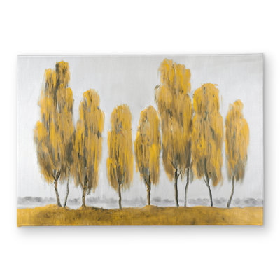 Seven Abstract Yellow Trees Door Mat - Home Decor Indoor Outdoor
