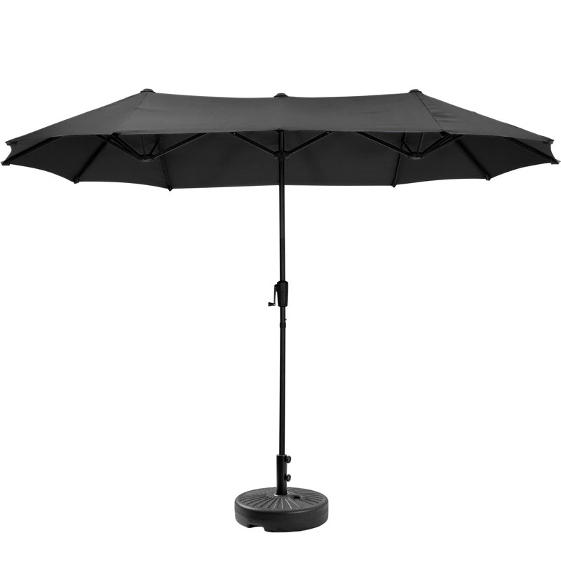 Parasol de patio 13 pi avec base, Tanné