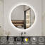 Brextyn Illuminated Round Bathroom Mirror with LED Light Demister Wall Mounted-447469409