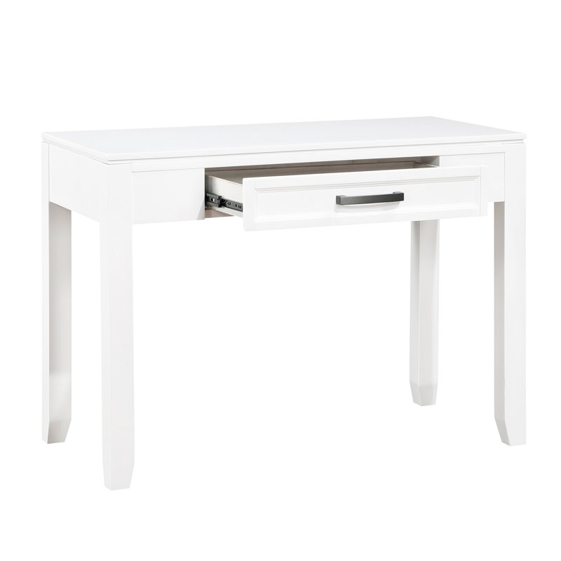 Bureau d'écriture blanc avec tiroir