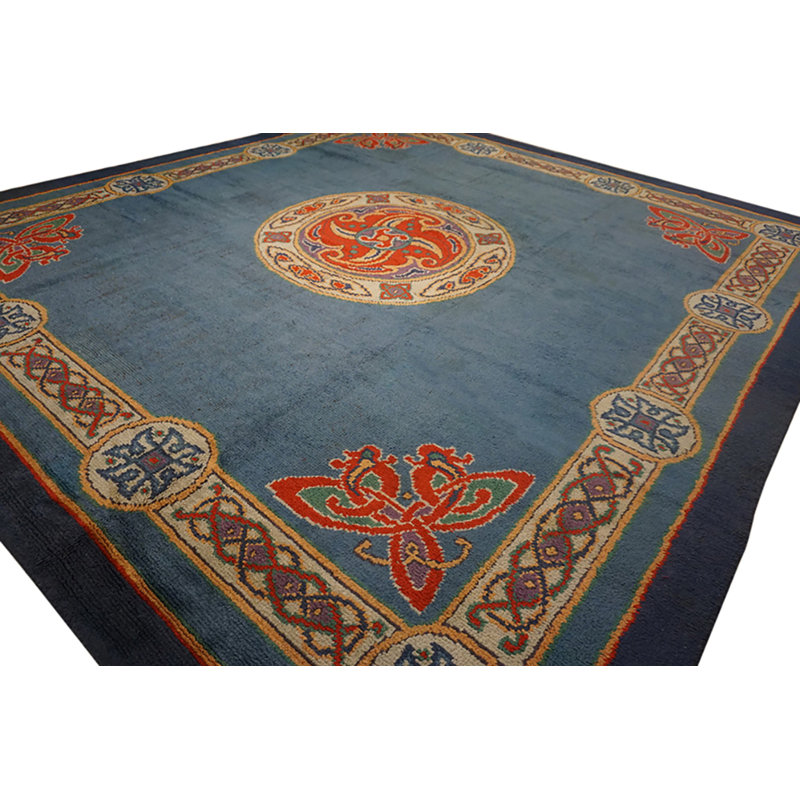 Antique Donegal - Arts & Crafts Room Size Wool Blue Rug