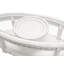 Monaco - Table basse ovale - Sans insert - Finition blanc