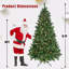 Arbre de Noël vert 9 pi pré-éclairé, 620 lumières à DEL RVB contrôlées par Wi-Fi, 38 fonctions d'éclairage, synchro musicale, 1721 pointes en PVC, structure à charnières et support en métal-1443681286