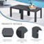 Table basse d'extérieur en aluminium L 23,6 po x l 23,6 po x H 17,7 po-993844842