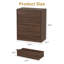 Table de chevet 4 tiroirs en noyer, commode PB avec poignées en bois, rangement polyvalent moderne-416740706