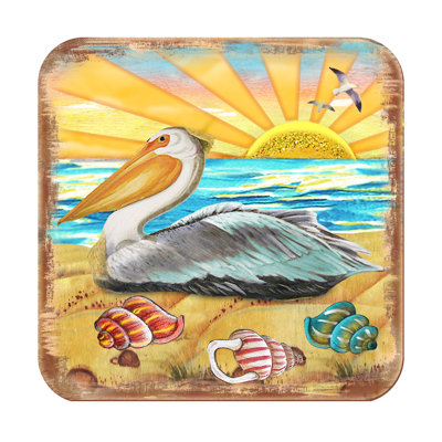 Wood Square 4 Piece Coaster Set