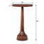 Table d'appoint de patio avec tablette, brun