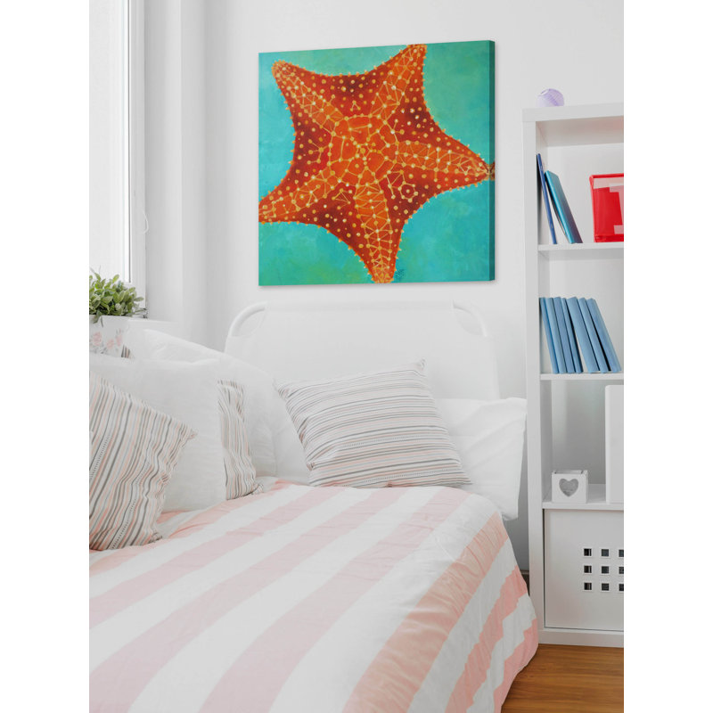 «Orange Starfish», reproduction sur toile tendue, H 18 po x l 18 po