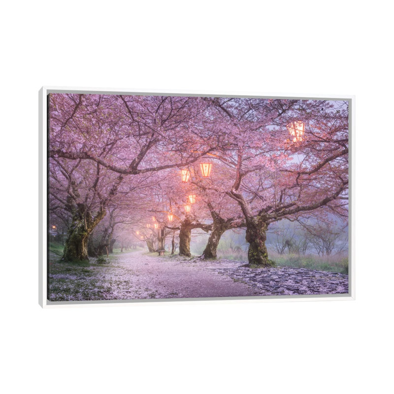 Spring In Japan III by Daniel Kordan - Print on Canvas, White Framed, 101.6 cm H x 66.04 cm W