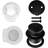 Sch. 40 PVC 1-1/2" Course Thread Plumber's Pack Tip-Toe Bathtub Drain with Two-Hole Overflow-37150064