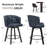 26"Swivel Upholstered Counter Stool With Metal Frame-513637503