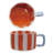 Hand-Painted Stoneware Striped Mug