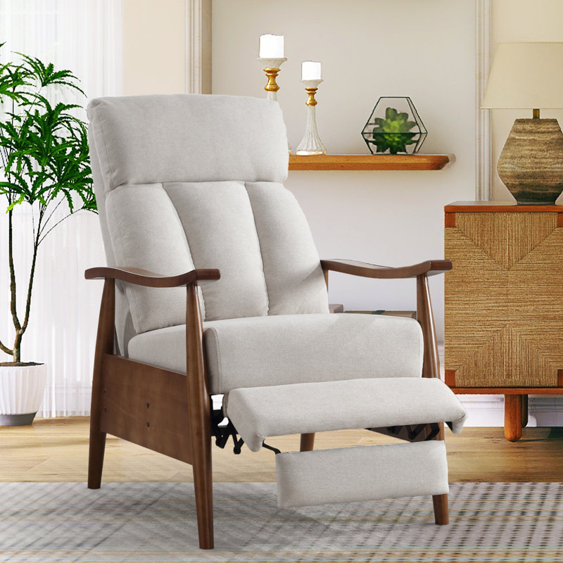 Fauteuil inclinable rembourré bamber, Lin beige