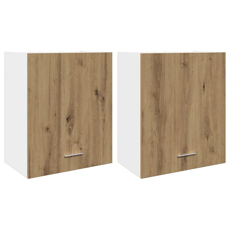 Baisha Hanging Cabinet Lyons 2 pcs 50x31x60 cm Engineered Wood, Artisan Oak