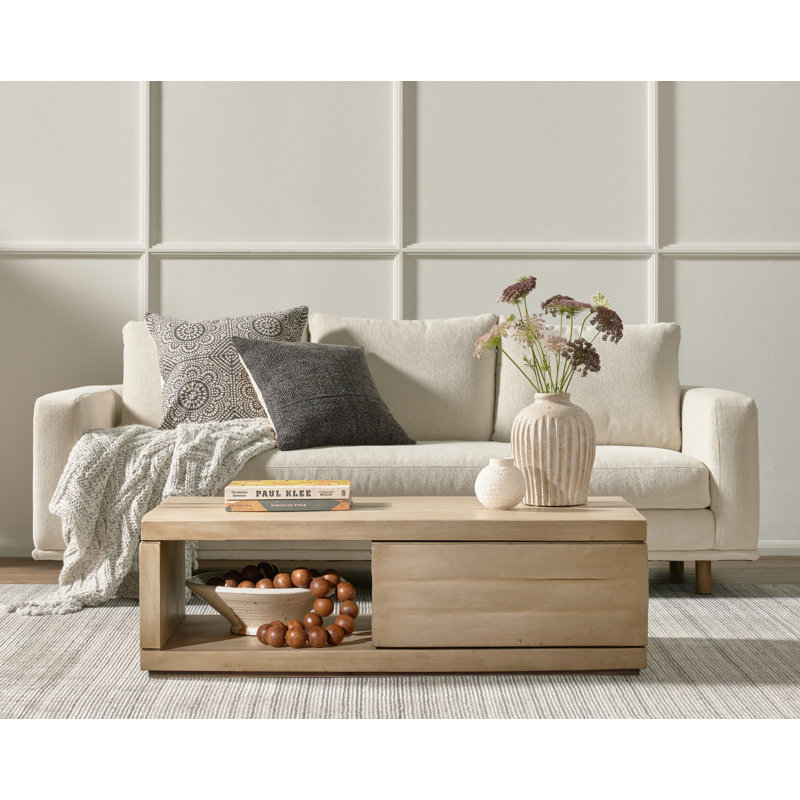 Dom Sofa, Bonnell Ivory Polyester Blend
