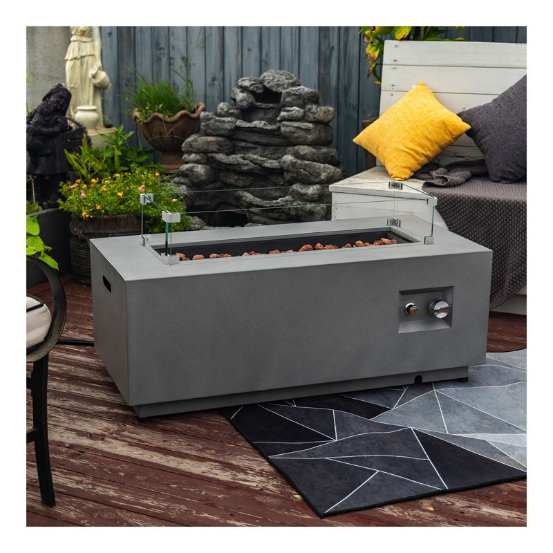 Outdoor Fire Pit Propane Fire Table with Tank Holder