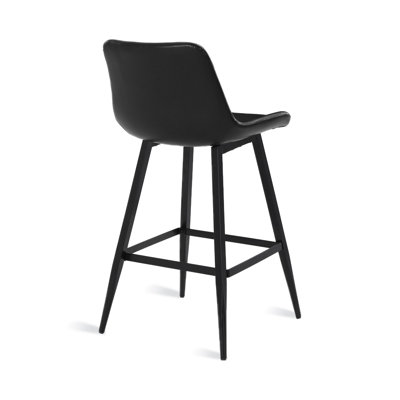Tabouret de comptoir en faux cuir Macaire