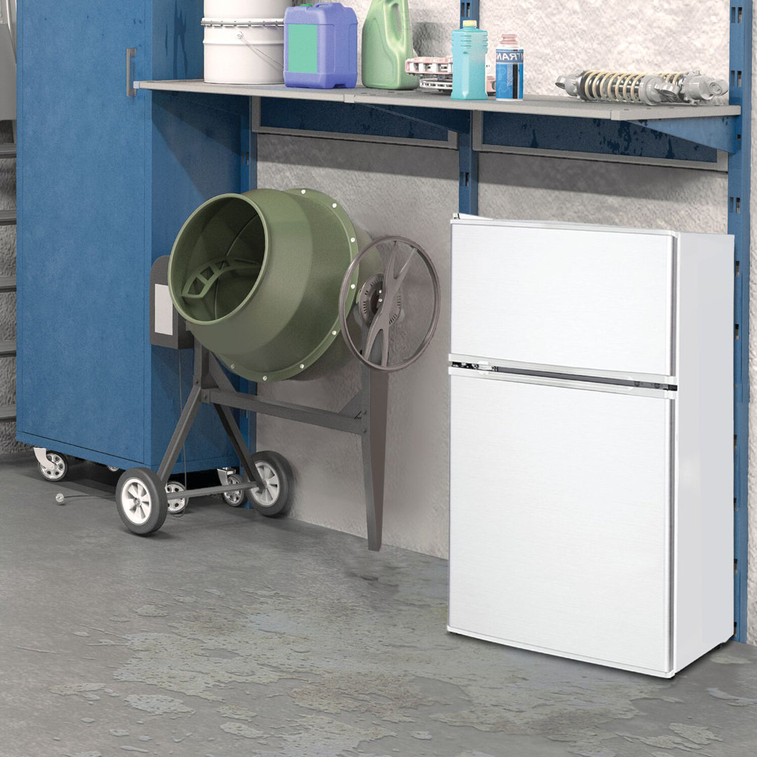 Energy Star 3.1-Cu. Ft. 2-Door Small Refrigerator with Freezer in White Keystone