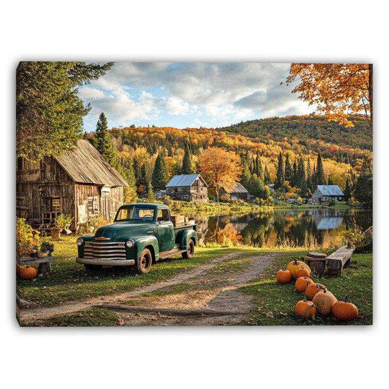 «Pumpkin Farmstead», art mural sur toile tendue