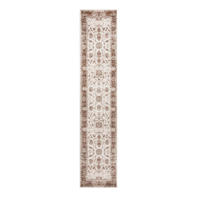 Tapis crème Anah, Tapis de couloir 2 pi 7 po x 12 pi