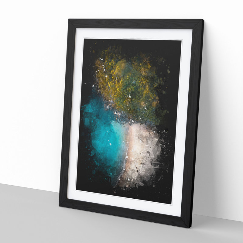 Forest Beach - Picture Frame Graphic Art, 65cm H x 48cm W x 2cm D, Black