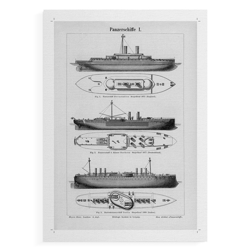 Bateau industriel - impression sur toile seulement - NON-CADRE, H 18 po x l 12 po