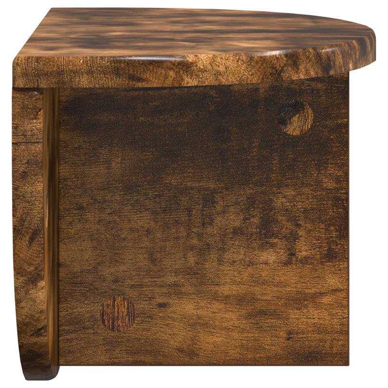Floating Shelf, 19cm H x 38cm W x 19cm D, Smoked Oak