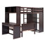 Lit mezzanine avec lit autonome, tablettes, bureau et garde-robe-700251594-700251595