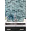 Carreau de mosaïque murale en verre brillant 12 po x 12 po Midnight Tide Subway