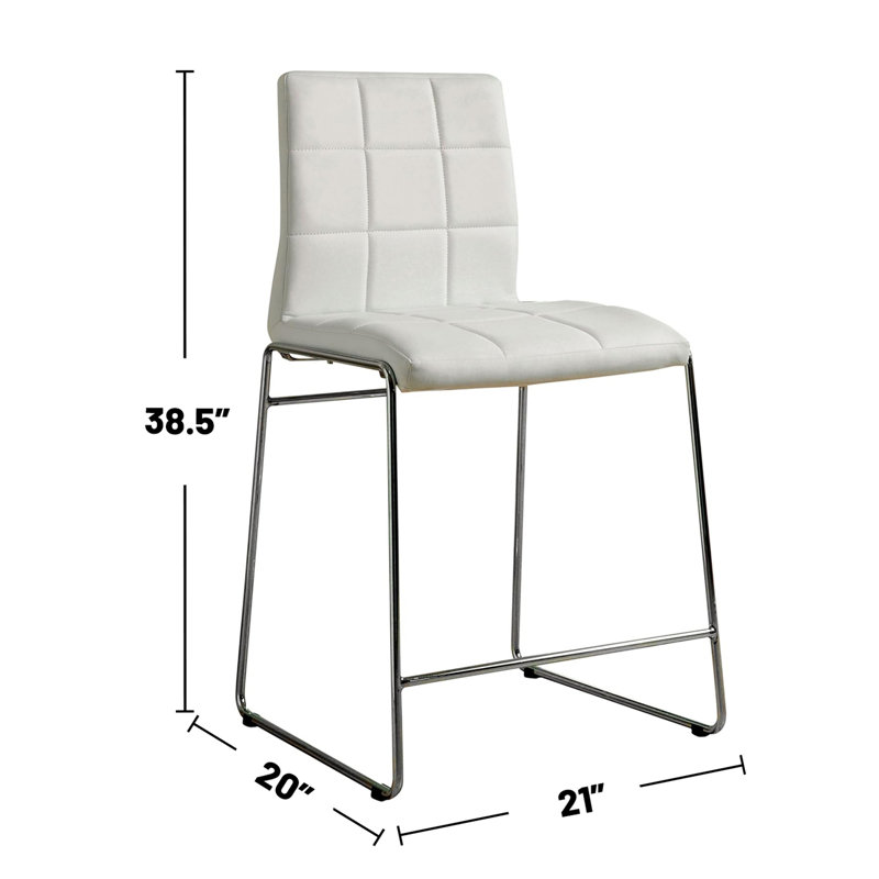 Ensemble de 2 chaises de comptoir rembourrées en similicuir