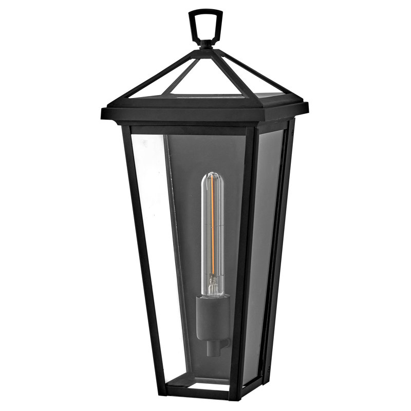 Hinkley Alford Place Medium Wall Mount Lantern, Museum Black, 18" H x 8" W x 6.5" D