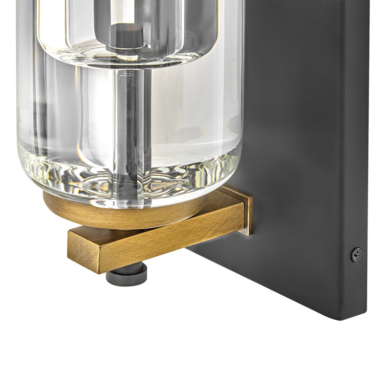 Hinkley Lourde Large Wall Mount Lantern, Black