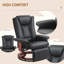 Fauteuil inclinable manuel pivotant, fauteuil inclinable en cuir PU avec repose-pieds pour le salon-879791928