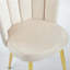Ensemble de 2 chaises de salle à manger - pieds en métal doré - dossier en velours-745998278