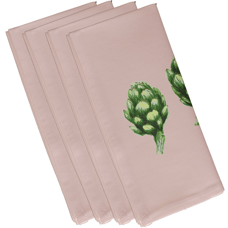Ensemble de serviettes 4 pièces Jayapura Artichaut, Rose pâle