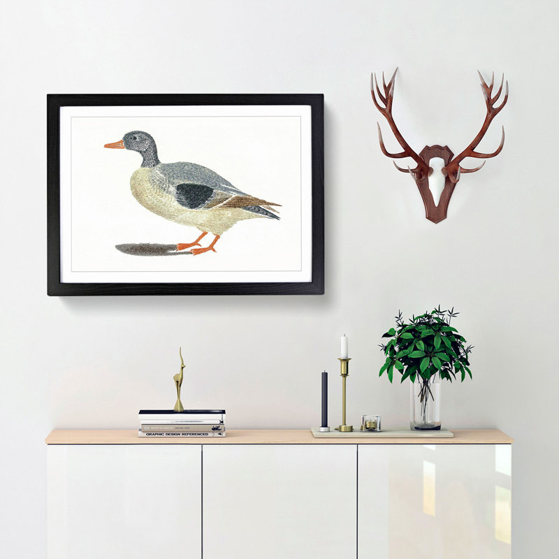 Duck by Johan Teyler - Picture Frame Painting Print, 36cm H x 48cm W x 2cm D, Black Framed