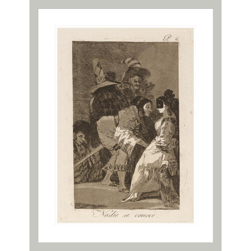 Nadie se cononce. («None sait lui-même») par Francisco de Goya, impression par estampe numérique encadrée, 29.5" H x 22.57" W