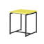 Table enveloppante en fibre de carbone jaune - Comprend une table basse et 2 tables de bout, l 39,5 po x P 19 po x P 19,5 po x H 21,5 po, structure en métal, densité moyenne, bords biseautés